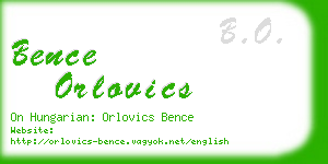 bence orlovics business card